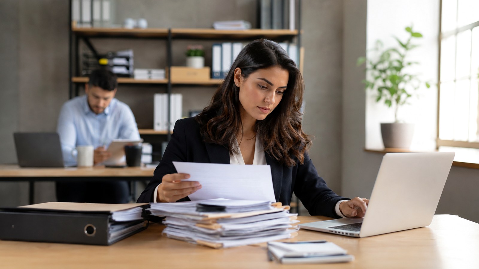Équipe de travail dans un bureau